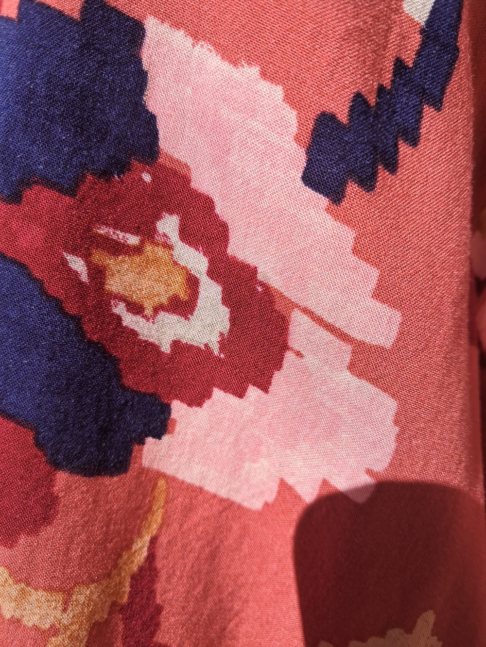 Canyon Retreat L Button-Front Shirt Coral Rust Pink EUC - Picture 6 of 12